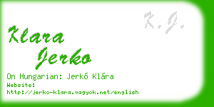 klara jerko business card