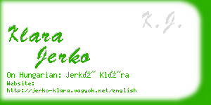 klara jerko business card